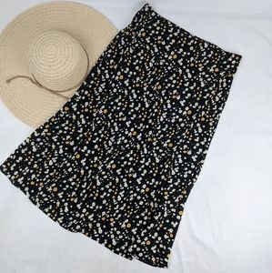 NEW Rachel Zoe Floral Midi Slip Skirt